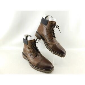 Warfield & Grand Porter men's brown leather cap toe boots size 10